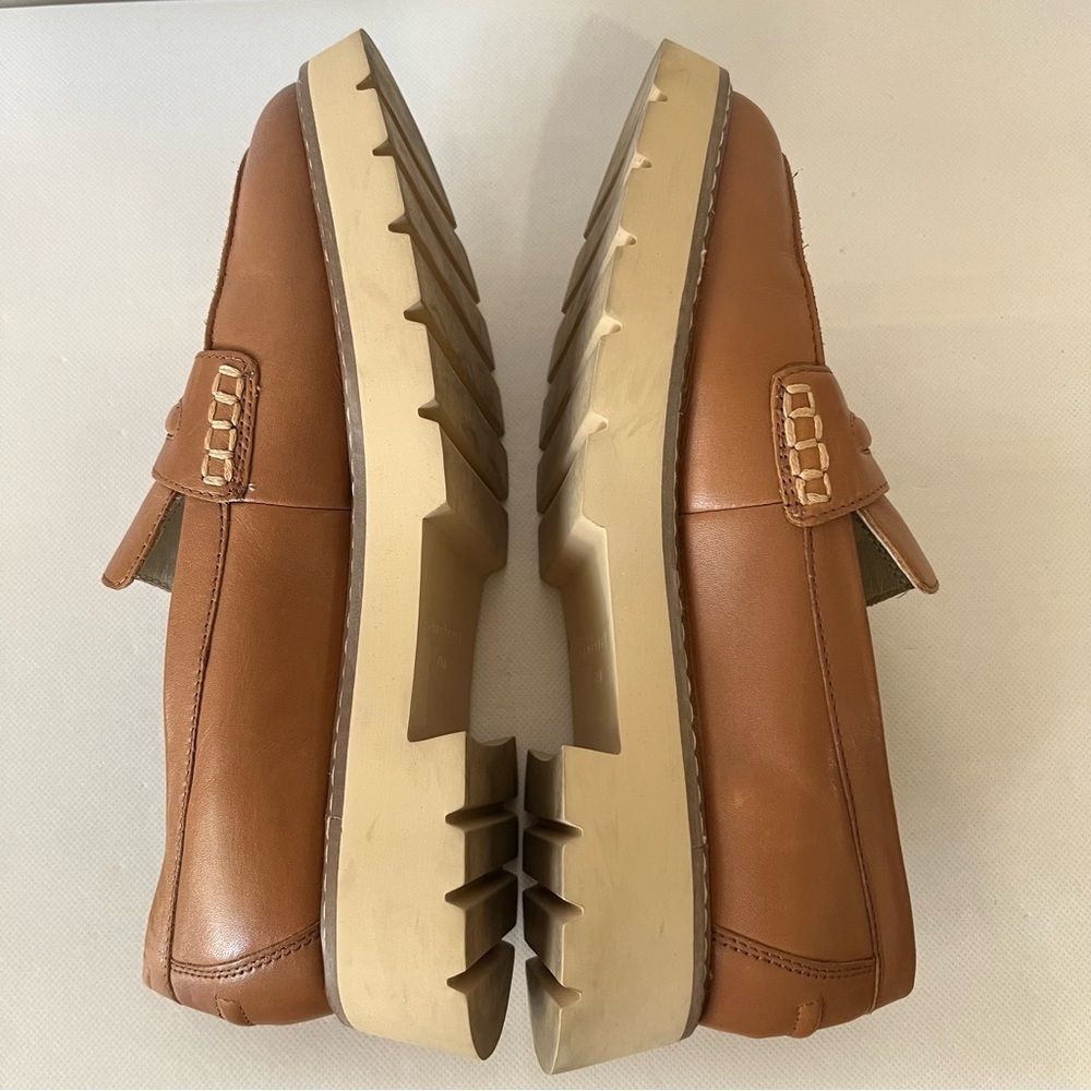 Sanctuary Westside Loafers Brown Leather Chunky Sole - Picture 9 of 9